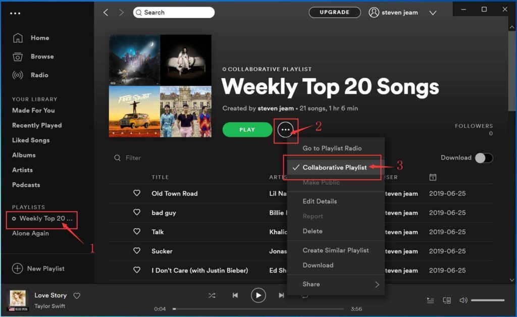Spotify Wiedergabeliste Auf Dem Desktop Oder Handy